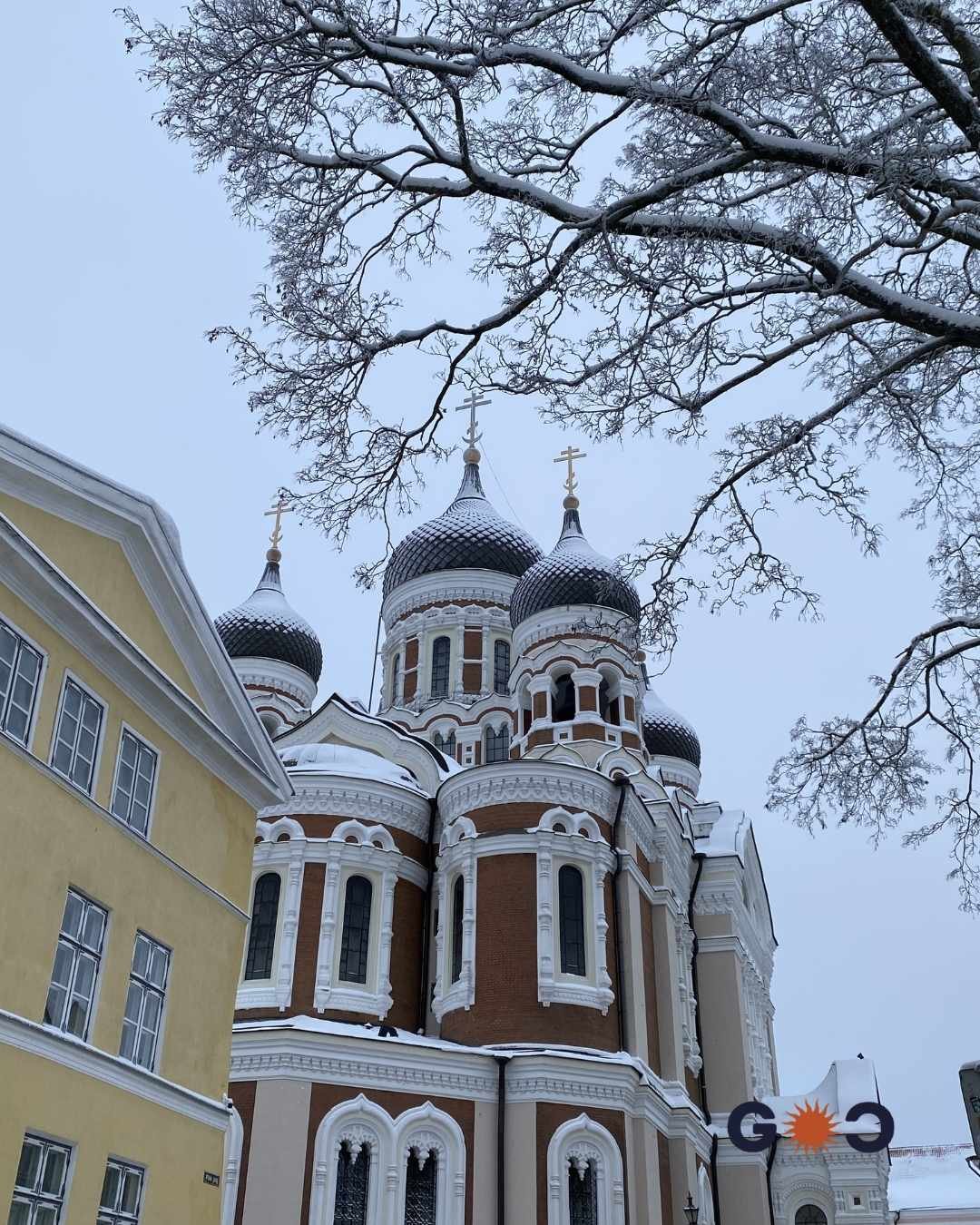 Tallin Estonia during winter with snow